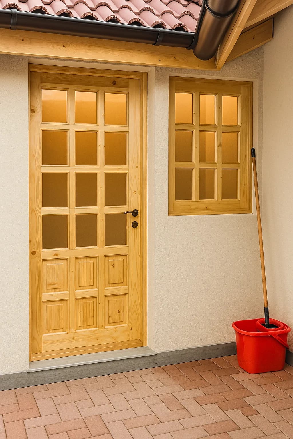 Intrare si Fereastra Eleganta - piesa realizata in atelier Artizan Lemn